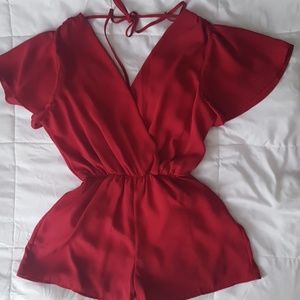 Roses are Red romper